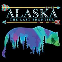 Alaska State Pride Alaska Northern Lights Alaskan Bear Cooling Performance Crew T-Shirt