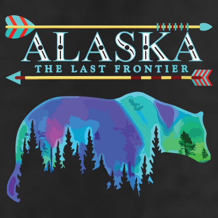 Alaska State Pride Alaska Northern Lights Alaskan Bear Adult Drive Performance Visor