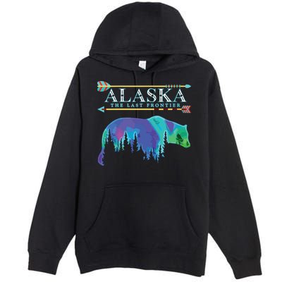 Alaska State Pride Alaska Northern Lights Alaskan Bear Premium Pullover Hoodie