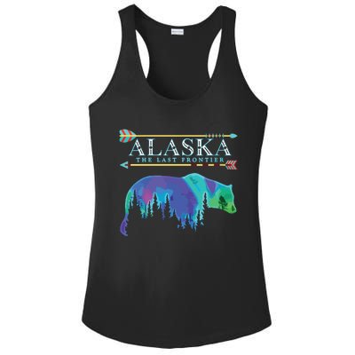 Alaska State Pride Alaska Northern Lights Alaskan Bear Ladies PosiCharge Competitor Racerback Tank