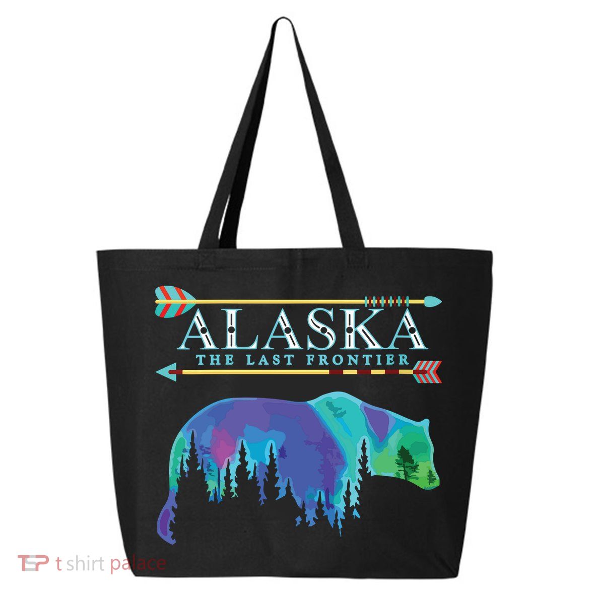 Alaska State Pride Alaska Northern Lights Alaskan Bear 25L Jumbo Tote