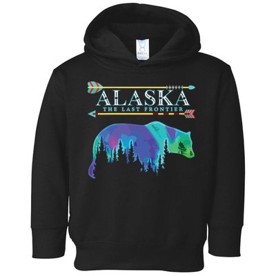 Alaska State Pride Alaska Northern Lights Alaskan Bear Toddler Hoodie
