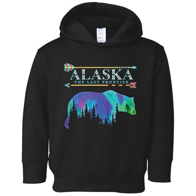 Alaska State Pride Alaska Northern Lights Alaskan Bear Toddler Hoodie