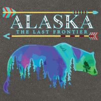 Alaska State Pride Alaska Northern Lights Alaskan Bear Cotton Canvas Backpack