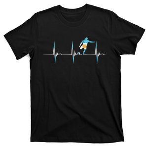 Argentina Soccer Player Ball Heartbeat EKG Pulse Argentina T-Shirt