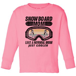 Apres Ski Party Clothes Mountain Snowboarder Snowboard Mom Funny Gift Toddler Long Sleeve Shirt