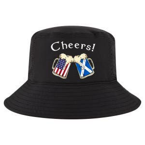 American Scottish Patriot US Flag Beer Drinks Scotland Grown Cool Comfort Performance Bucket Hat