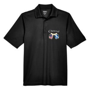 American Scottish Patriot US Flag Beer Drinks Scotland Grown Men's Origin Performance Pique Polo