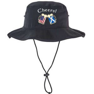 American Scottish Patriot US Flag Beer Drinks Scotland Grown Legacy Cool Fit Booney Bucket Hat