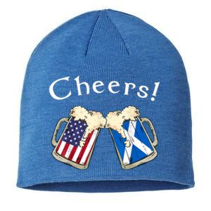 American Scottish Patriot US Flag Beer Drinks Scotland Grown Sustainable Beanie