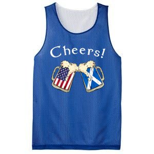 American Scottish Patriot US Flag Beer Drinks Scotland Grown Mesh Reversible Basketball Jersey Tank