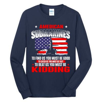 American Submarines Patriotic Navy US Veteran Submariner Tall Long Sleeve T-Shirt