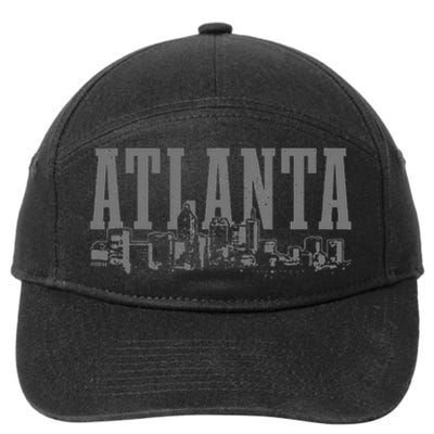 Atlanta Skyline Pride Georgia Vintage Atlanta 7-Panel Snapback Hat