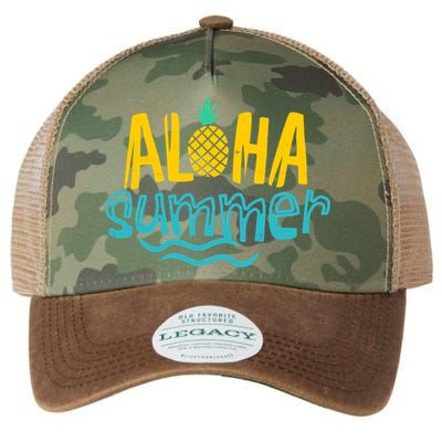 Aloha Summer Pineapple Tropical Legacy Tie Dye Trucker Hat