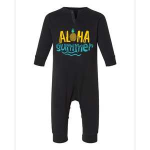 Aloha Summer Pineapple Tropical Infant Fleece One Piece