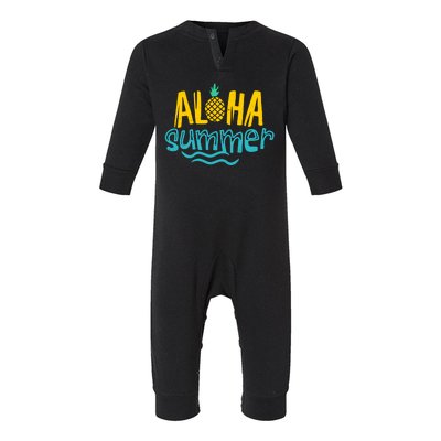 Aloha Summer Pineapple Tropical Infant Fleece One Piece