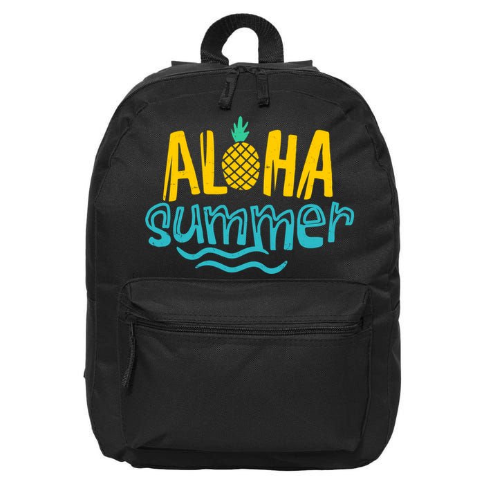 Aloha Summer Pineapple Tropical 16 in Basic Backpack