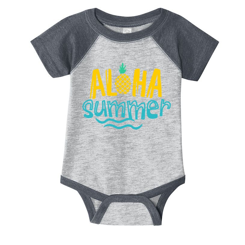 Aloha Summer Pineapple Tropical Infant Baby Jersey Bodysuit