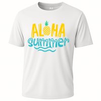 Aloha Summer Pineapple Tropical Cooling Performance Crew T-Shirt