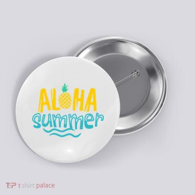 Aloha Summer Pineapple Tropical Button