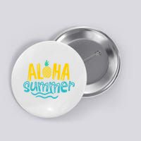 Aloha Summer Pineapple Tropical Button