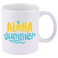 Aloha Summer Pineapple Tropical 11oz C Handle Ceramic Mug