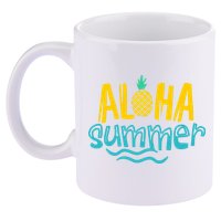 Aloha Summer Pineapple Tropical 11oz C Handle Ceramic Mug