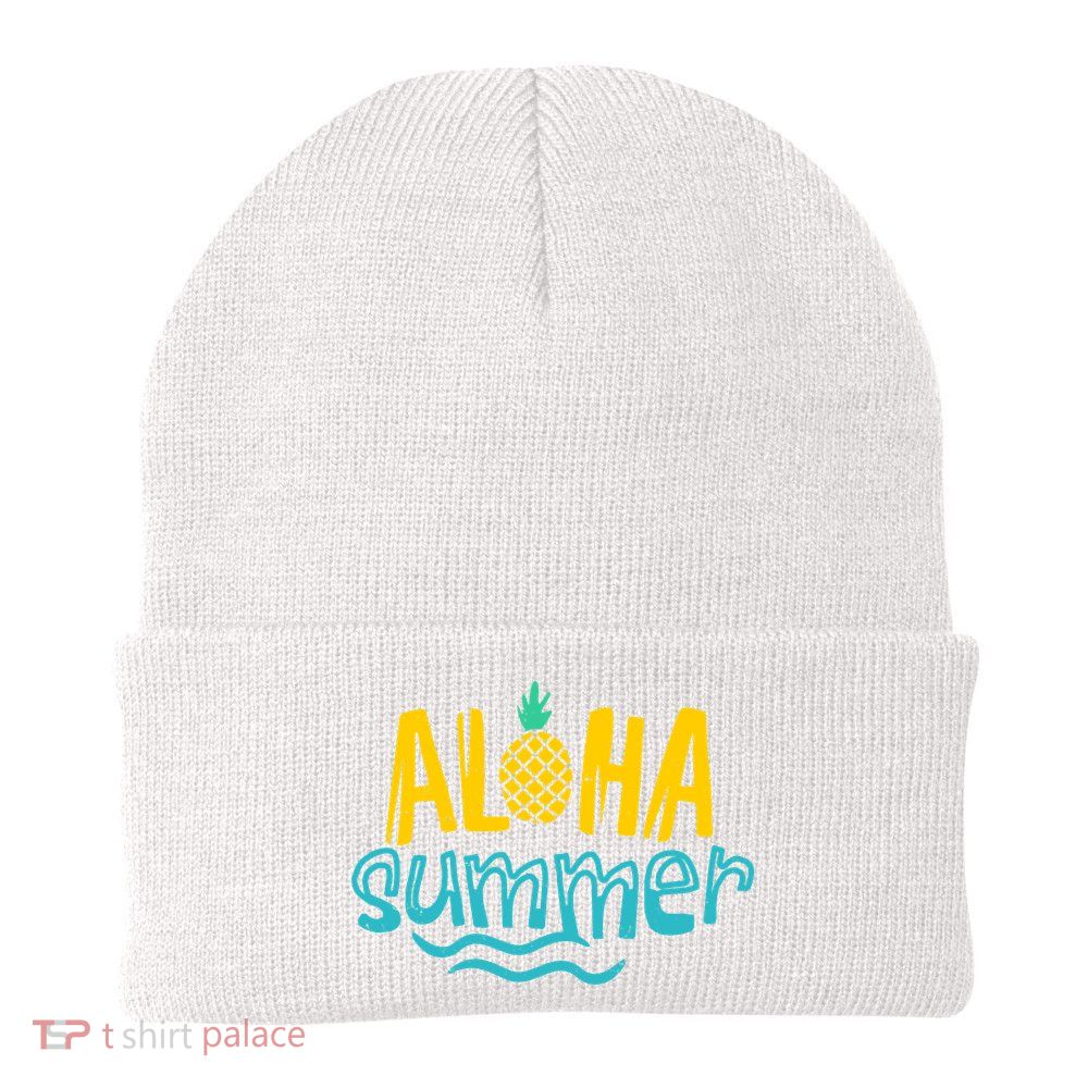 Aloha Summer Pineapple Tropical Knit Cap Winter Beanie