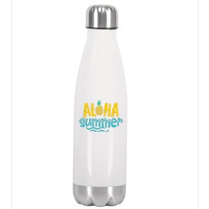 Aloha Summer Pineapple Tropical Stainless Steel Insulated Water Bottle