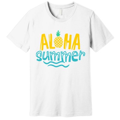 Aloha Summer Pineapple Tropical Premium T-Shirt