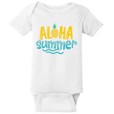 Aloha Summer Pineapple Tropical Baby Bodysuit