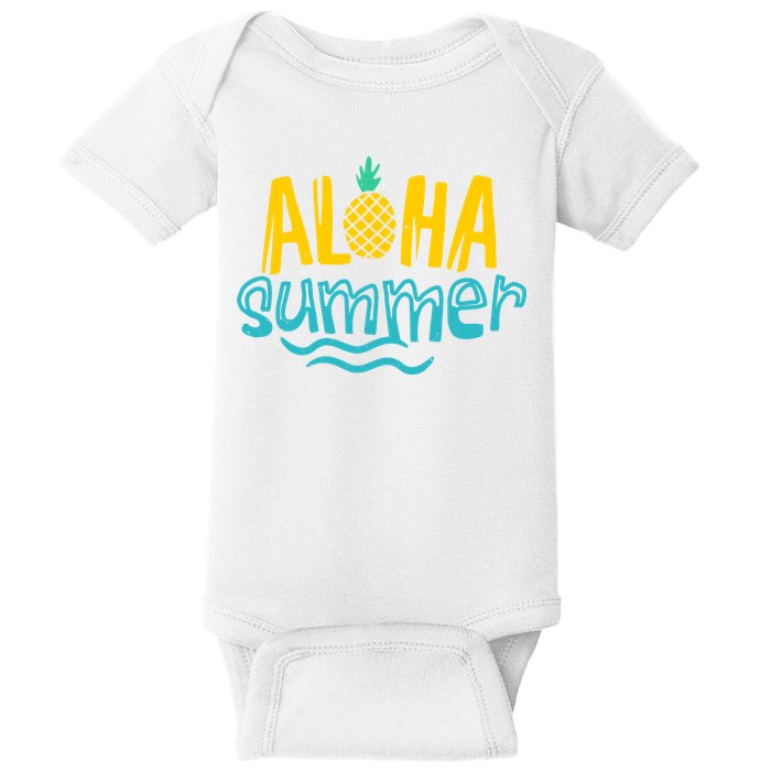 Aloha Summer Pineapple Tropical Baby Bodysuit