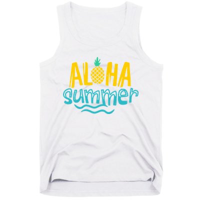 Aloha Summer Pineapple Tropical Tank Top