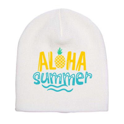 Aloha Summer Pineapple Tropical Short Acrylic Beanie