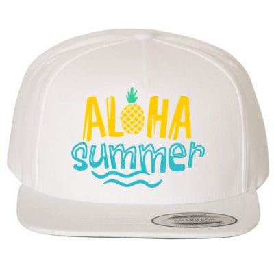 Aloha Summer Pineapple Tropical Wool Snapback Cap