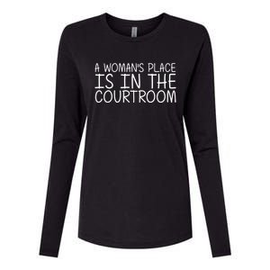 A 'S Place Is In The Courtroom Funny Lawyer Gift Idea Cool Gift Womens Cotton Relaxed Long Sleeve T-Shirt