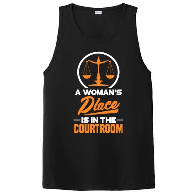 A 'S Place Is In The Courtroom Funny Lawyer Attorney Gift PosiCharge Competitor Tank