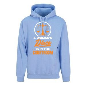 A 'S Place Is In The Courtroom Funny Lawyer Attorney Gift Unisex Surf Hoodie