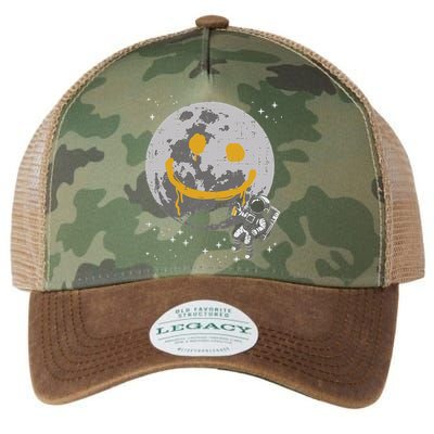 Astronaut Spray Paint Moon Smile Face Space Legacy Tie Dye Trucker Hat
