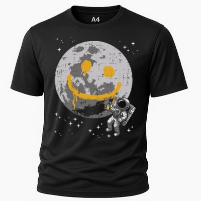 Astronaut Spray Paint Moon Smile Face Space Performance Shirt