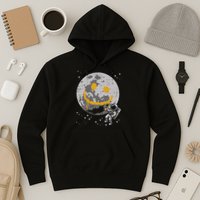 Astronaut Spray Paint Moon Smile Face Space Hoodie