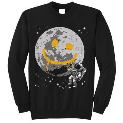 Astronaut Spray Paint Moon Smile Face Space Sweatshirt