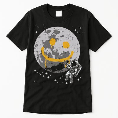 Astronaut Spray Paint Moon Smile Face Space Tall T-Shirt