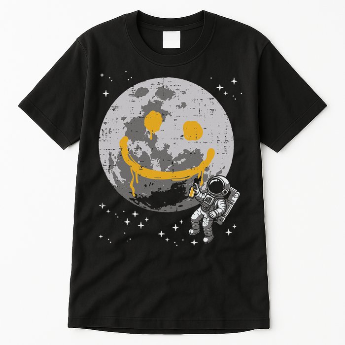 Astronaut Spray Paint Moon Smile Face Space Tall T-Shirt
