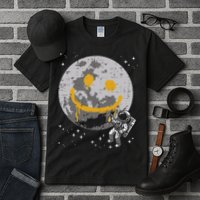 Astronaut Spray Paint Moon Smile Face Space Tall T-Shirt