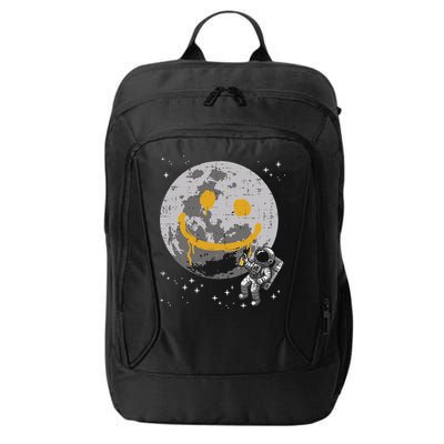 Astronaut Spray Paint Moon Smile Face Space City Backpack