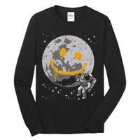 Astronaut Spray Paint Moon Smile Face Space Tall Long Sleeve T-Shirt