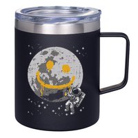 Astronaut Spray Paint Moon Smile Face Space 12oz Stainless Steel Coffee Mug