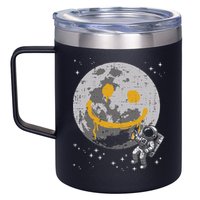 Astronaut Spray Paint Moon Smile Face Space 12oz Stainless Steel Coffee Mug