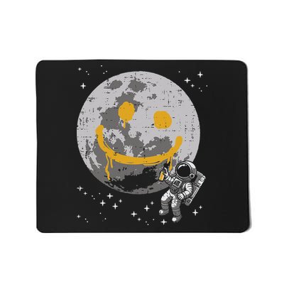 Astronaut Spray Paint Moon Smile Face Space Mousepad